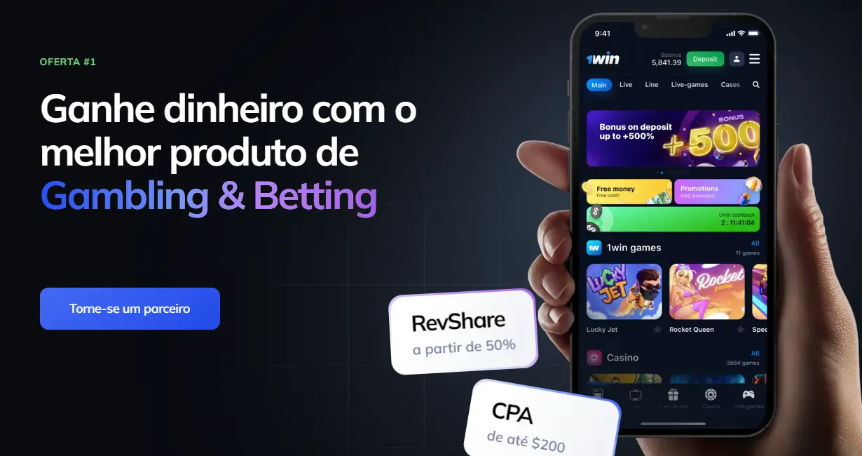 Parceiros 1win: oferta iGaming para afiliados.